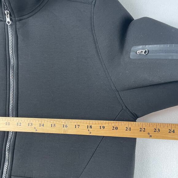 Qualtrics Soft Shell Jacket Black Men's SZ L Pockets Zip Front Hooded EUC - Picture 9 of 11